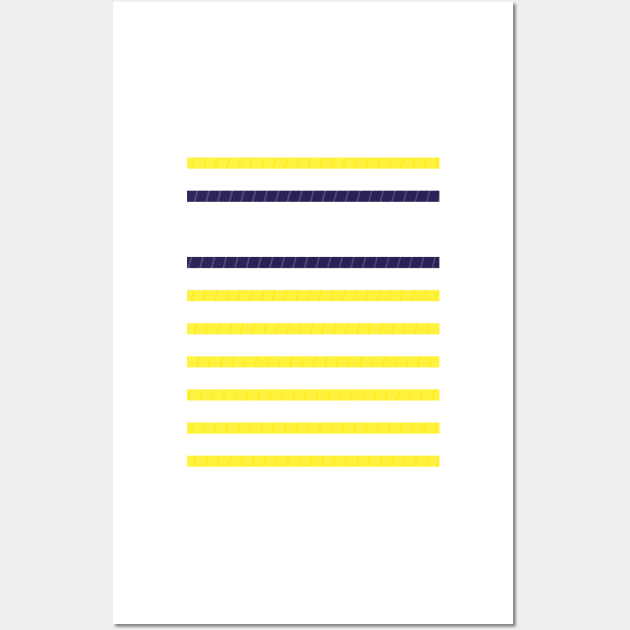 Scotland White Yellow Navy Thin Hooped Away Jersey 1990 Wall Art by Culture-Factory